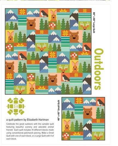 Outdoors Quilt Kit featuring Scenery by Elizabeth Hartman for Moda Fabrics - 80x80  Full Size PREORDER - Shipping May 2026