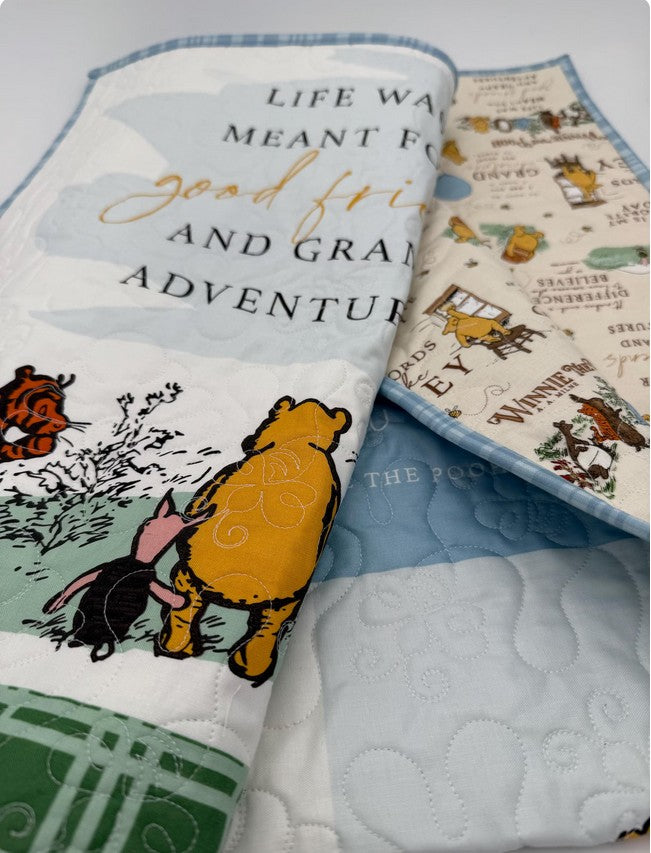 Winnie the Pooh Panel Quilt Kit  35.5” x 43” Includes backing and binding from the collection