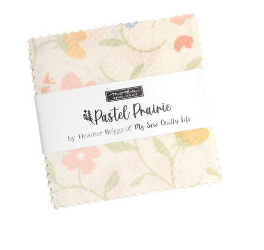 Preorder–Arriving Feb 2026 | Pastel Prairie Mini Charm (42  2.5" SQ) by Heather Briggs for Moda