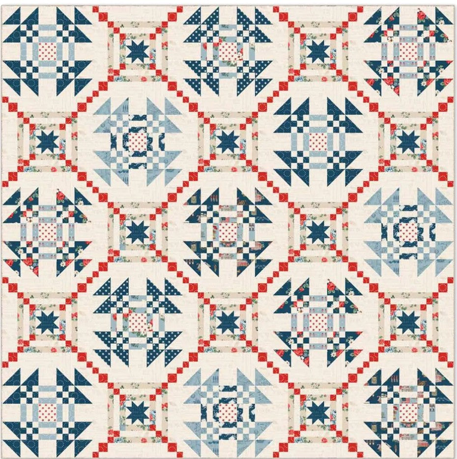 Patriot Dreams by Wendy Sheppard Quilt Kit 75” x 75” featuring Independence by The Riley Blake Designers -Ships in March