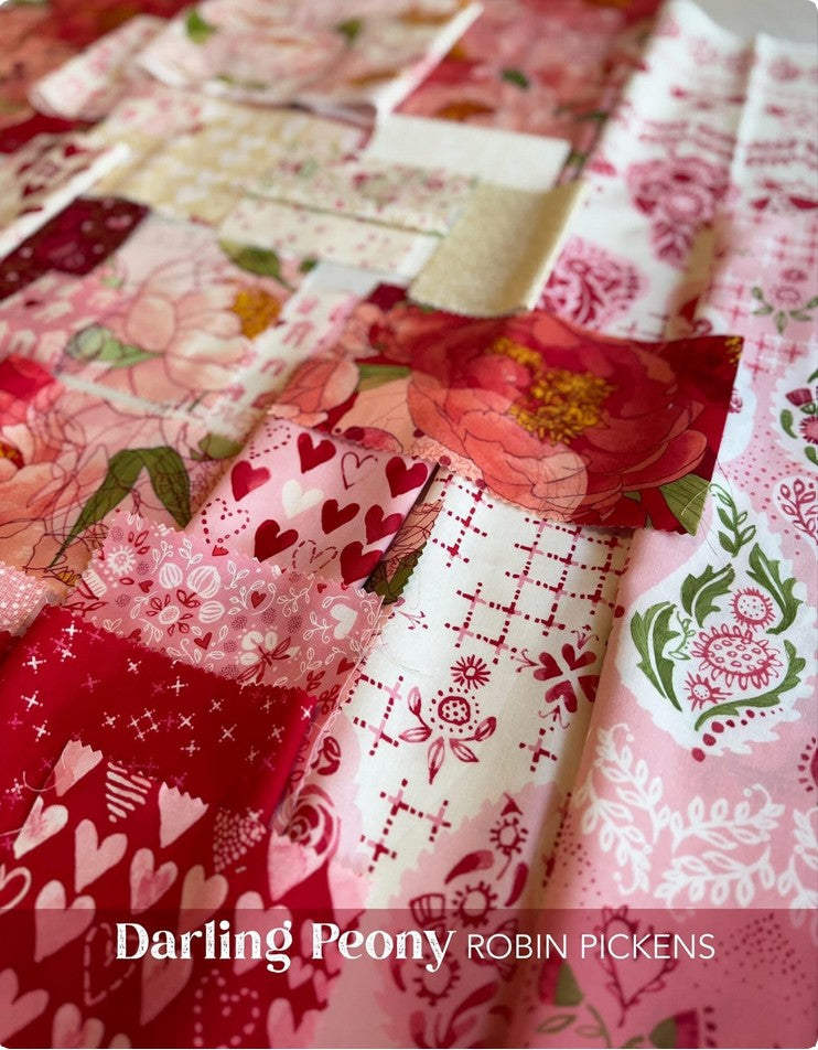 Additional Love Quilt Kit 58x58 by Robin Pickens featuring Darling Peony for Moda Fabrics