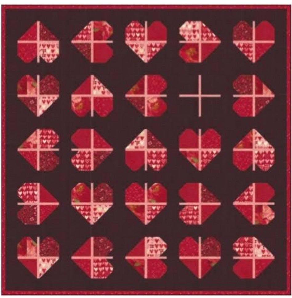 Additional Love Quilt Kit 58x58 by Robin Pickens featuring Darling Peony for Moda Fabrics