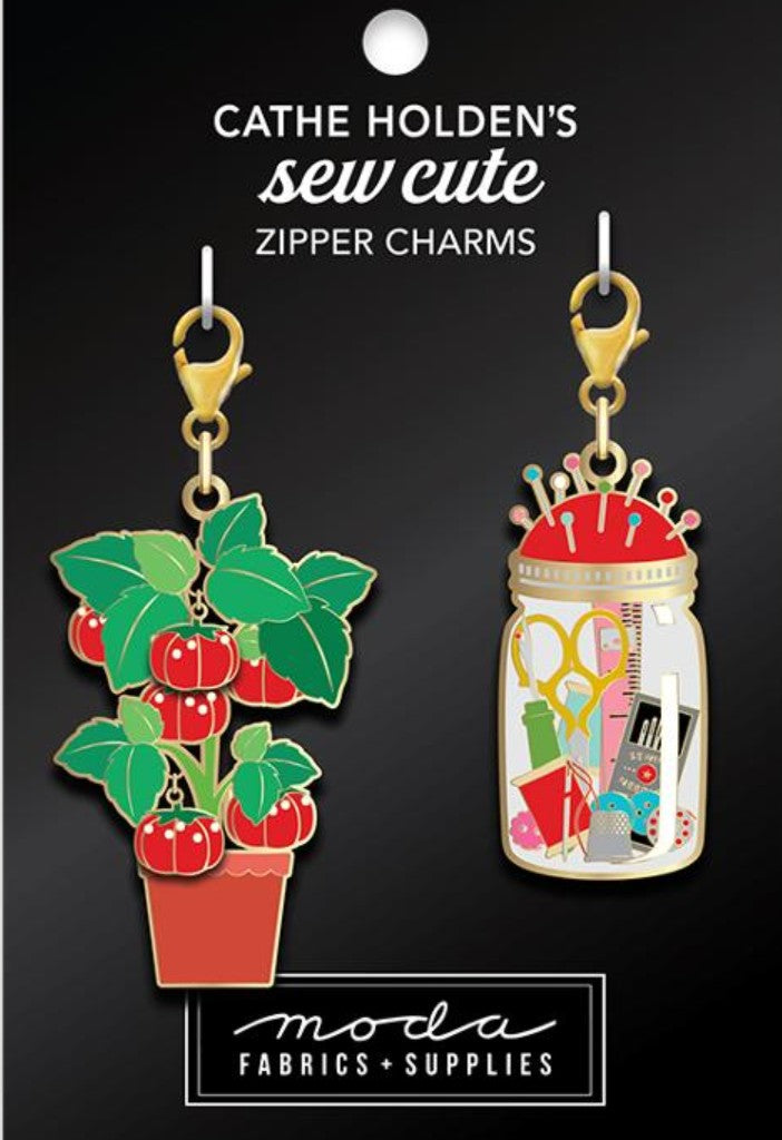Plant & Sewing Jar Zipper Pulls – 2ct by Cathe Holden | Sew Cute Zipper Charms