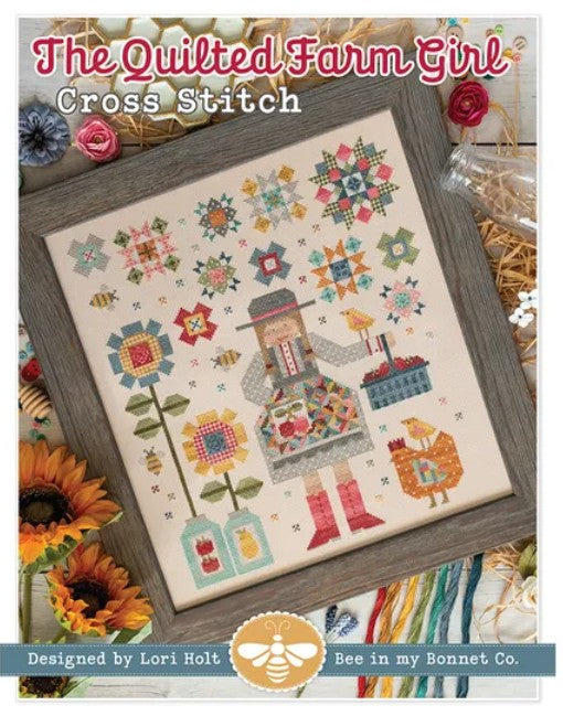 The Quilted Farm Girl Cross Stitch by Lori Holt, published by It's Sew Emma -ISE 4098