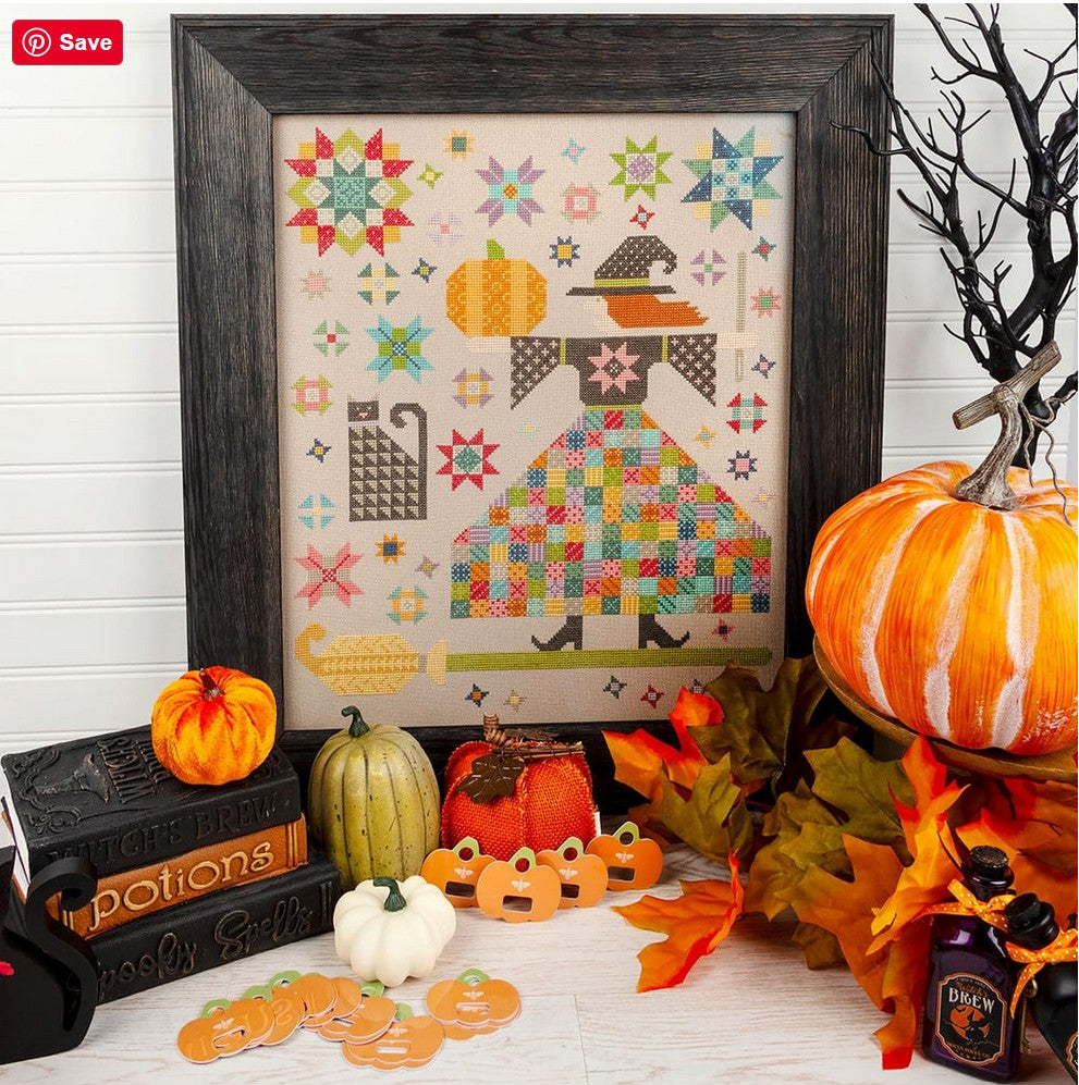 The Quilted Witch Cross Stitch  by Lori Holt, published by It's Sew Emma -ISE 4014