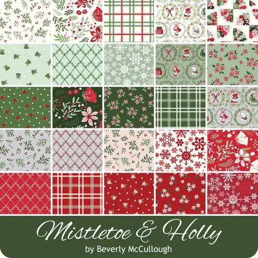 Reserve Now: Mistletoe & Holly Fat Quarter Bundle by Beverly McCullough
