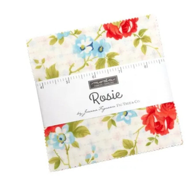 Rosie Charm Pack 5x5 - Fig Tree Collection for Moda Fabrics- Ships January