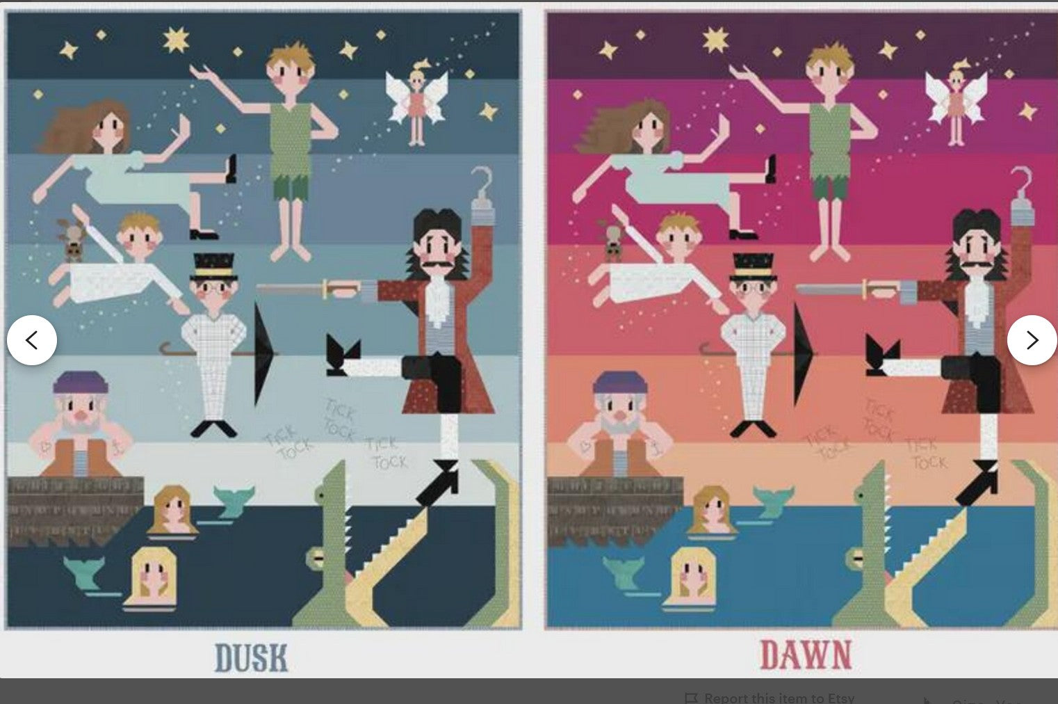 Second Star to the Right Peter Pan Quilt Kit (Dusk) by Riley Blake for Art East Sew Along Complete Kit  -Shipping in March