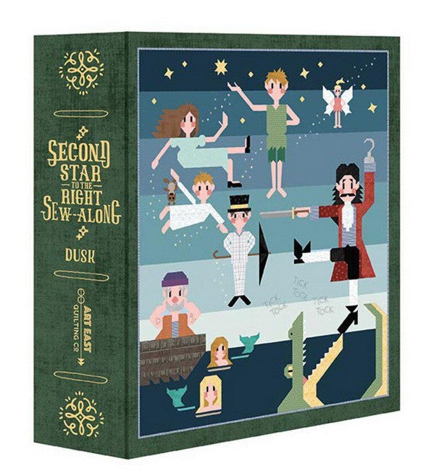 Second Star to the Right Peter Pan Quilt Kit (Dusk) by Riley Blake for Art East Sew Along Complete Kit  -Shipping in March