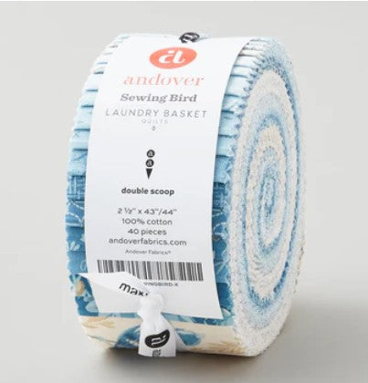 Sewing Bird Jelly Roll Laundry Basket Quilts by Edyta Sitar 40 2.5 inch strips Andover Fabrics