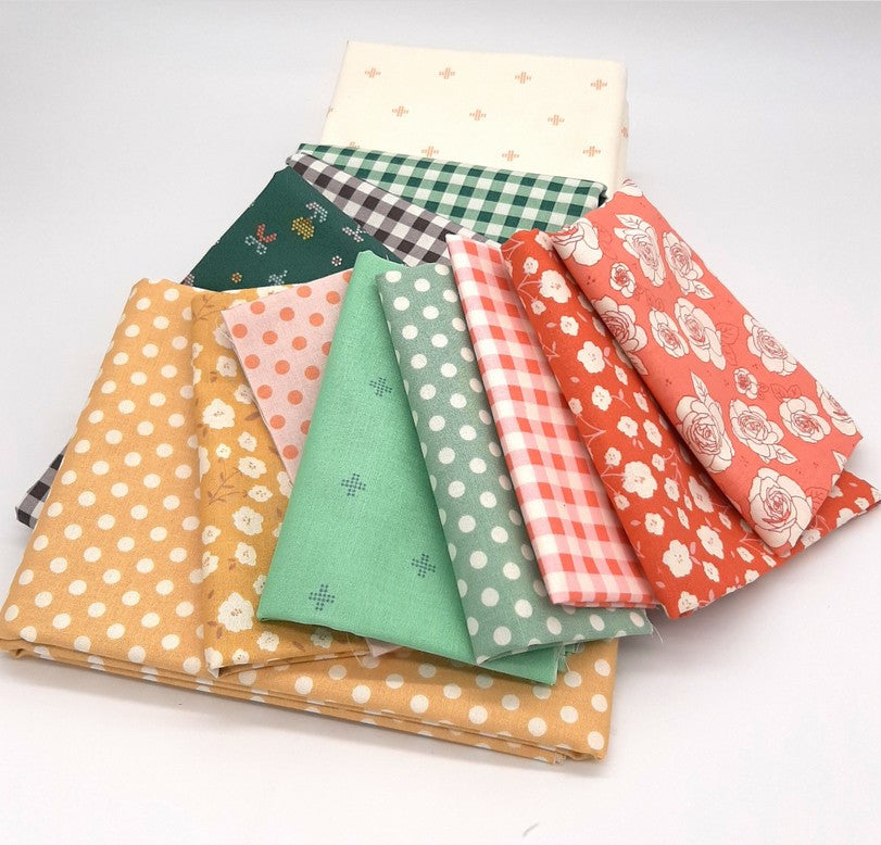 Snips & Blossoms Quilt Kit -Featuring Sunsetridge by Minki Kim for Riley Blake Designs Finished size: approx. 72" x 78"