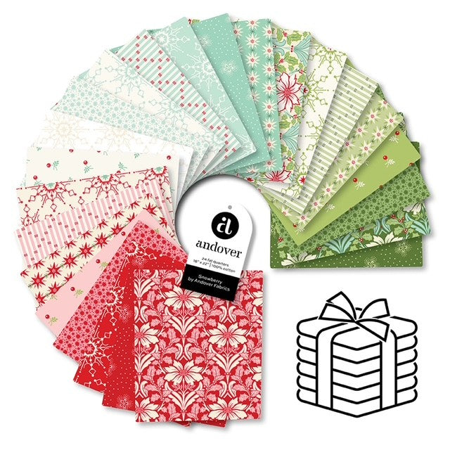 PREORDER – Snowberry Fat Quarter Bundle by Andover Fabrics – 24 Cuts (Ships June 2026)