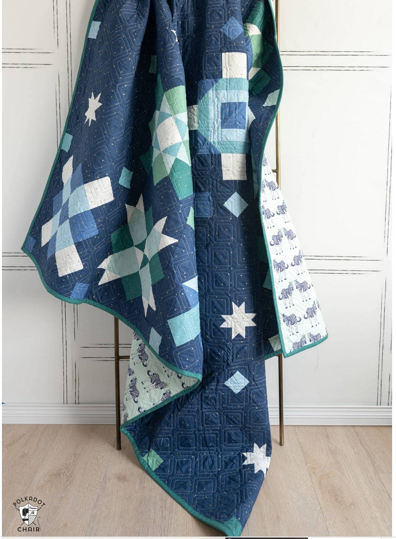 Sparkle More Quilt Kit by Melissa Mortenson for Riley Blake Designs 58" x 72" | Includes Pattern, and Fabric for Quilt Top + Binding