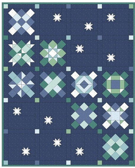 Sparkle More Quilt Kit by Melissa Mortenson for Riley Blake Designs 58" x 72" | Includes Pattern, and Fabric for Quilt Top + Binding