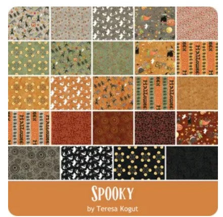 Spooky Kitty Quilt Kit Finished Size: 64" x 72" – Fabric by Teresa Kogut- Ships April