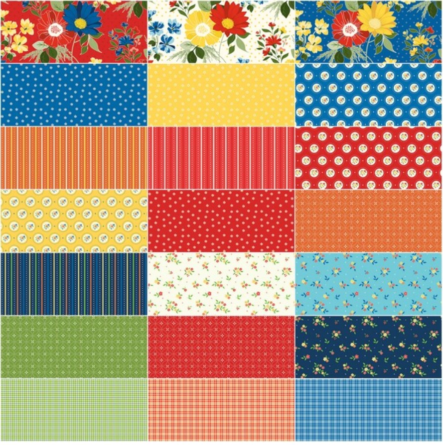 Preorder Summer’s In Town Fat Quarter Bundle- Sandy Gervais for Riley Blake Designs – (21) 18” x 21” Cuts -Ships March 2026