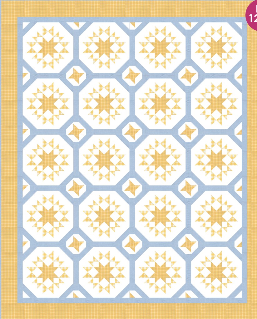 Sunwashed Quilt Kit Featuring Summer Solstice Wovens by Pieces to Treasure -74 x 88