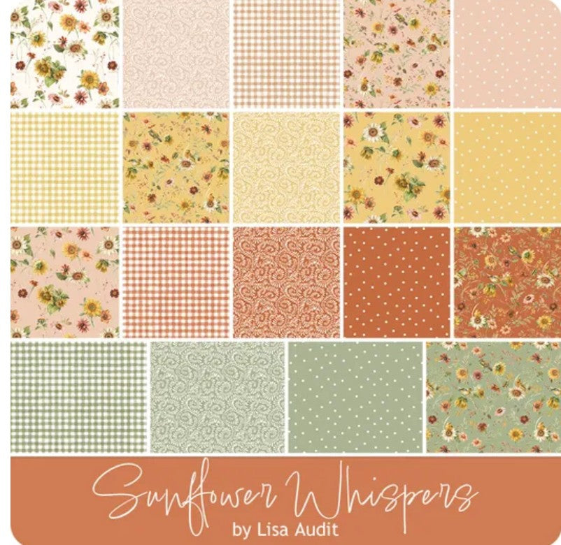 Sunflower Whispers Fall Garden Boxed Quilt Kit by Lisa Audit- Shipping is September