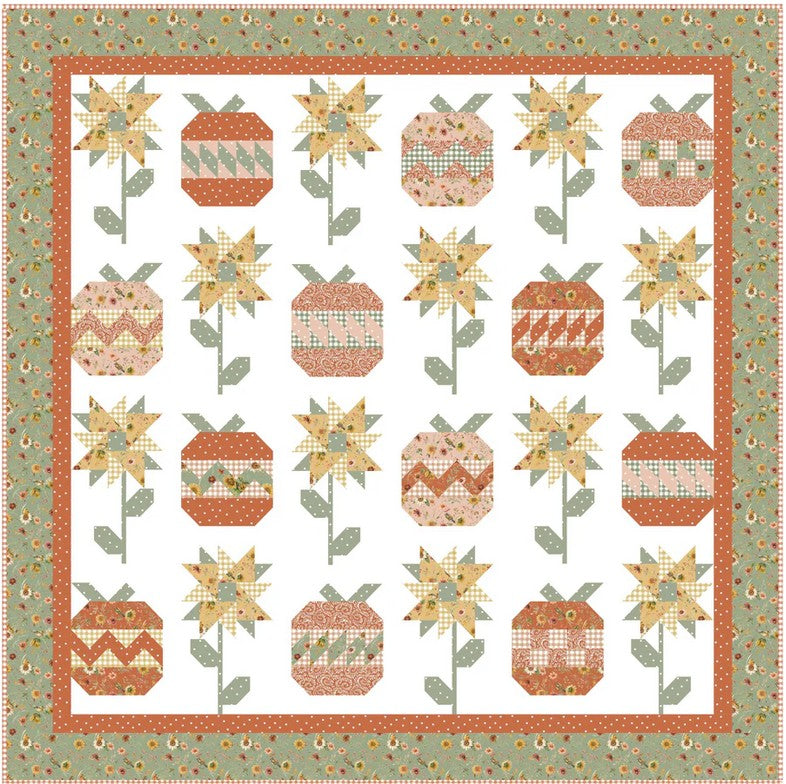 Sunflower Whispers Fall Garden Boxed Quilt Kit by Lisa Audit- Shipping is September