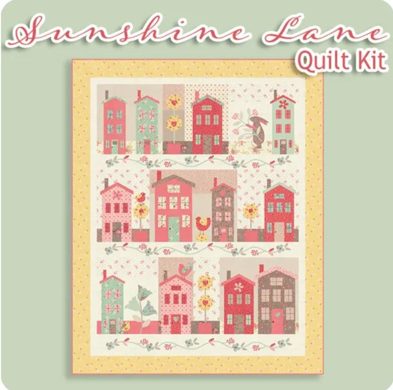 Sunshine Lane Boxed Quilt Kit Featuring Lyda Rose by Bunny Hill Designs: 57” x 72” January Shipping