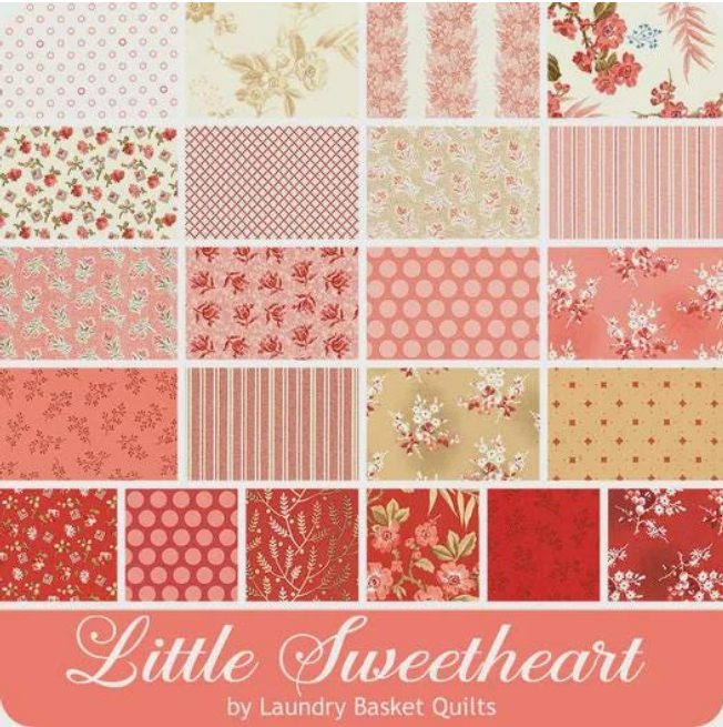 Little Sweetheart  10X10 Squares (layer cake) - Edyta Sitar Laundry Basket Quilts for Andover Fabrics