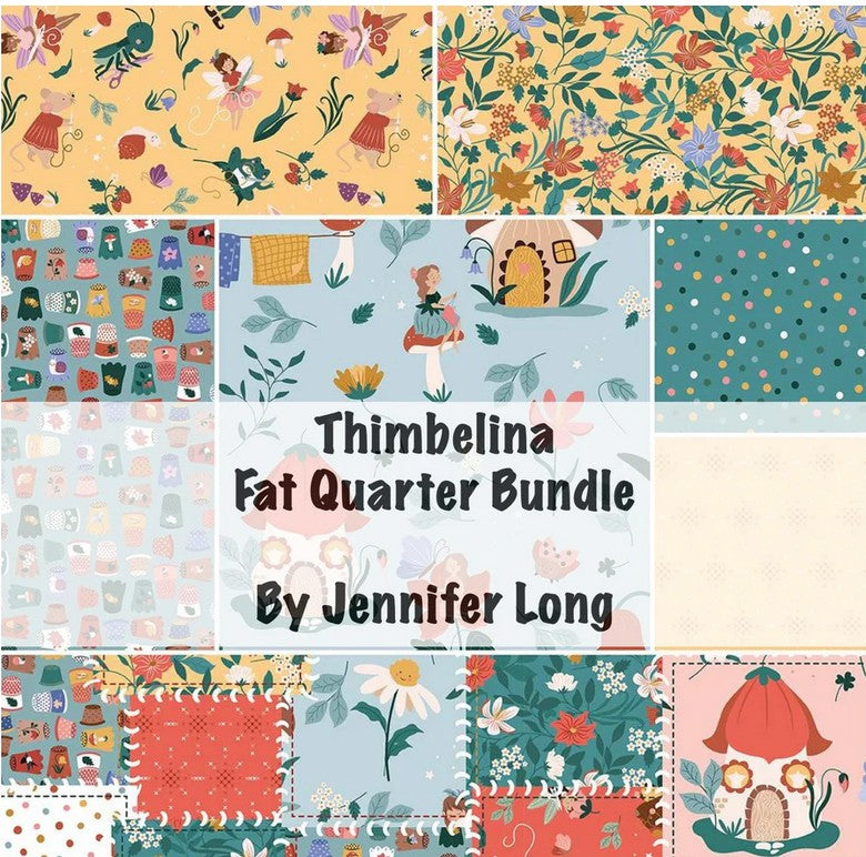 Thimbelina & the Sewing Fairies Fat Quarter Bundle by Jennifer Long for Riley Blake- Expected Shipping is October