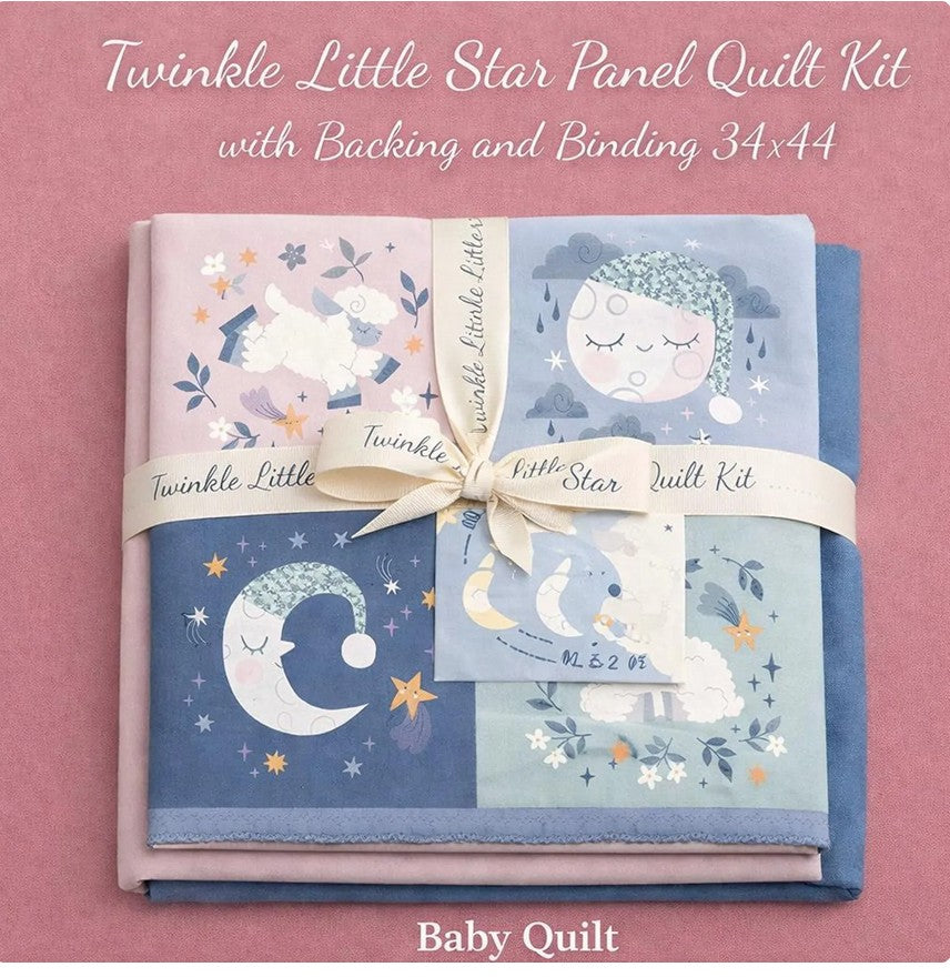 Baby Panel Quilt Kit-  Twinkle Little Star- designed by Natàlia Juan Abelló 35.5” x 43” includes backing and binding