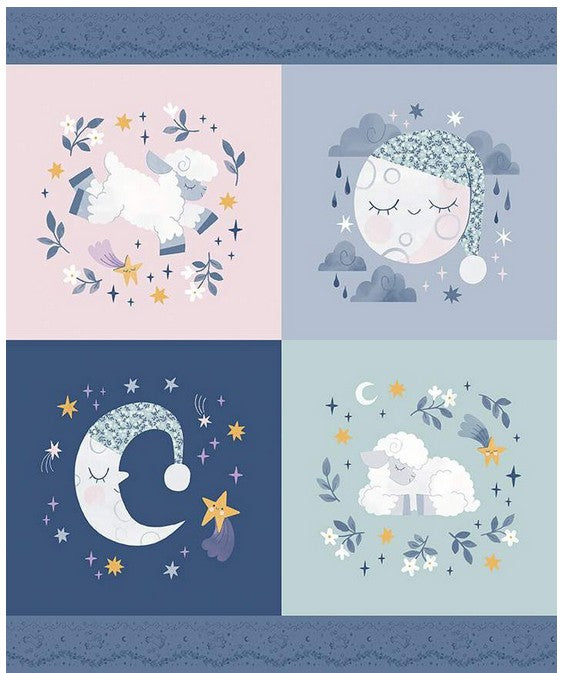 Baby Panel Quilt Kit-  Twinkle Little Star- designed by Natàlia Juan Abelló 35.5” x 43” includes backing and binding