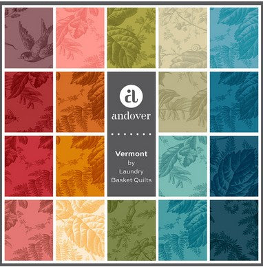 Preorder Vermont Fat Quarter Bundle by Laundry Basket Quilts for Andover Fabrics 36 Fat Quarters Shipping March 2026
