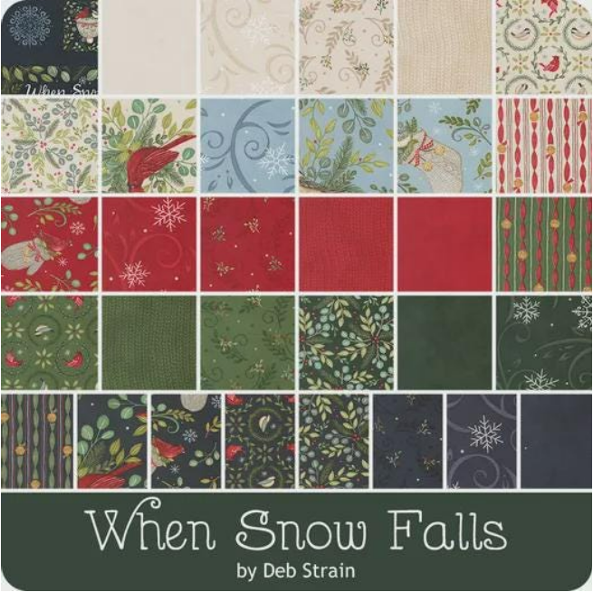 Preorder–Arriving June 2026 | When Snow Falls Fat Quarter Bundle (31 Fat Quarters + 1 Panel) by Deb Strain for Moda Fabrics
