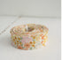 2.5” Bias Quilt Binding – Yellow Floral – Ready-Made Cotton Binding – Made in USA – Sold by the Yard