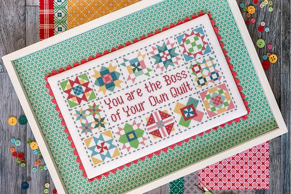 You are the Boss Cross Stitch - Lori Holt, published by It's Sew Emma ISE 470